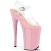Pleaser - INFINITY908 Ankle strap sandal, Pole dance shoes - Transparent/Pink Product image